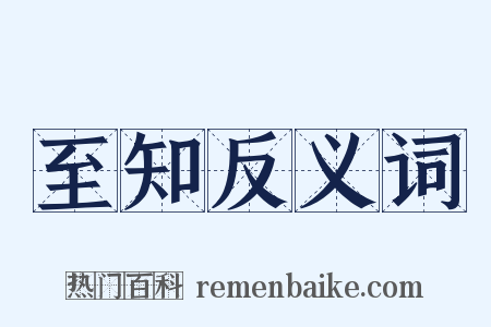 至知反义词是什么意思的图片